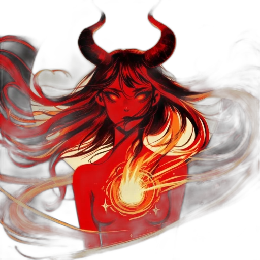 mask, dragon, hair, concept art transparent PNG cut-out