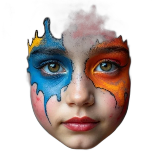 mask, face, crown, photorealistic transparent PNG cut-out