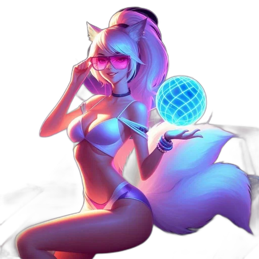 staff, creature, vaporwave, fantasy art transparent PNG cut-out