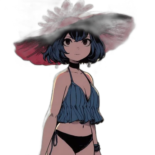 hat, dress, umbrella, mask transparent PNG cut-out