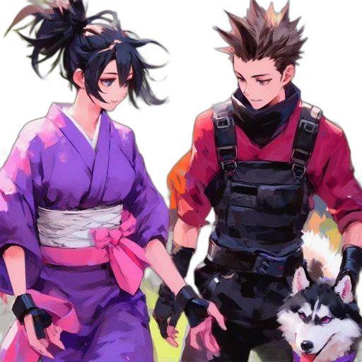 anime, concept art, fantasy art, pixel art transparent PNG cut-out
