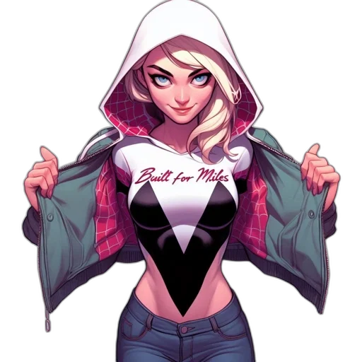 jacket, comic book art, pixel art, cyberpunk transparent PNG cut-out