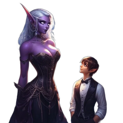 dress, concept art, fantasy art, comic book art transparent PNG cut-out