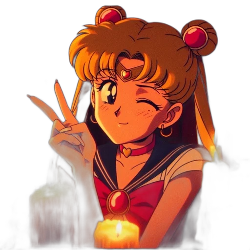 crown, vaporwave, anime, pixel art transparent PNG cut-out