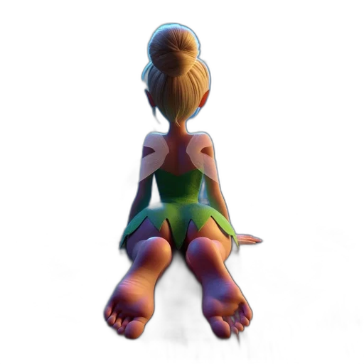 dress, creature, hair, 3d render transparent PNG cut-out