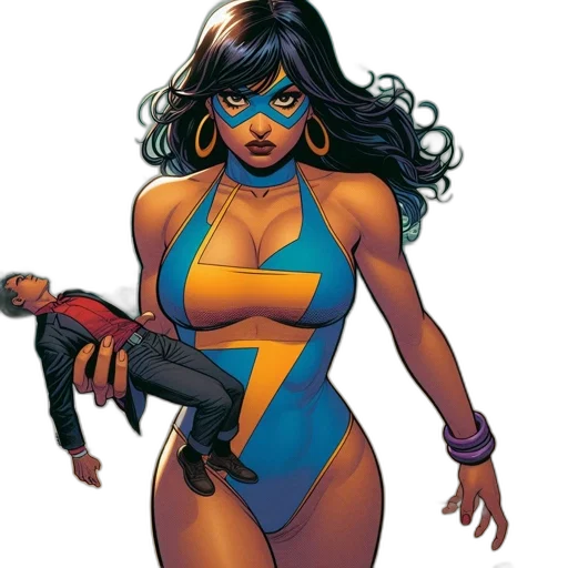 comic book art, concept art, female, superhero transparent PNG cut-out
