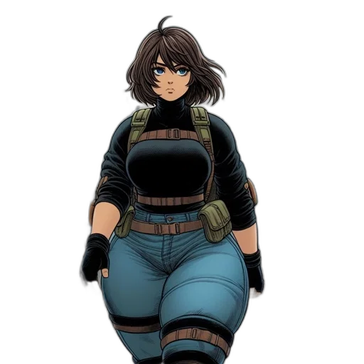 jacket, dress, staff, concept art transparent PNG cut-out