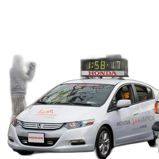 car, white, honda, digital transparent PNG cut-out