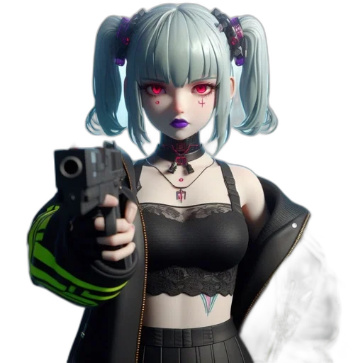 weapon, staff, robot, cyberpunk transparent PNG cut-out