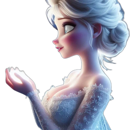 dress, face, crown, fantasy art transparent PNG cut-out