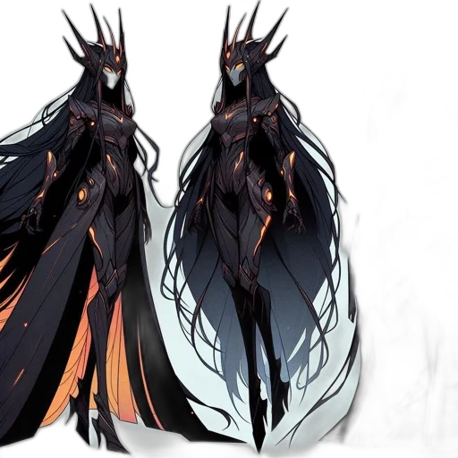 dress, crown, creature, concept art transparent PNG cut-out