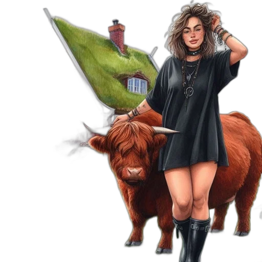 dress, animal, concept art, fantasy art transparent PNG cut-out