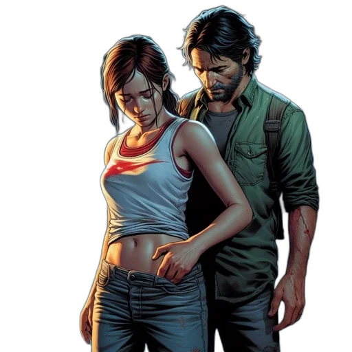 comic book art, concept art, fire, two transparent PNG cut-out