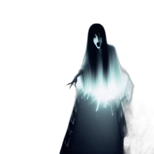 creature, mask, hair, dress transparent PNG cut-out