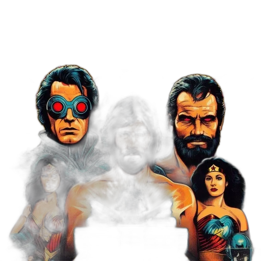 mask, comic book art, concept art, fire transparent PNG cut-out
