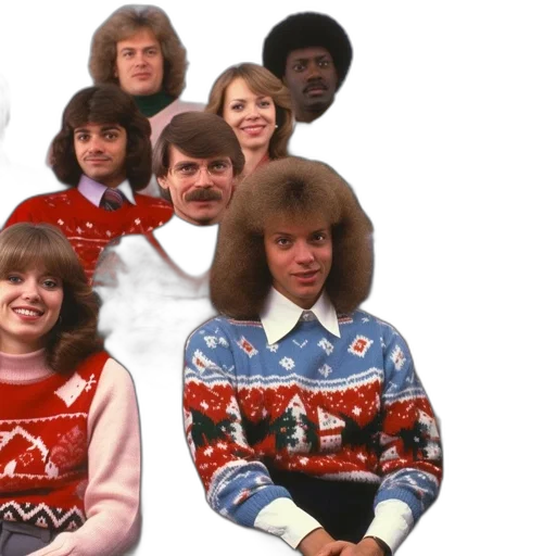 jacket, festive, group, people transparent PNG cut-out