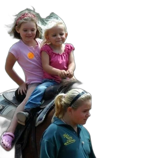 two, young, girls, ride transparent PNG cut-out