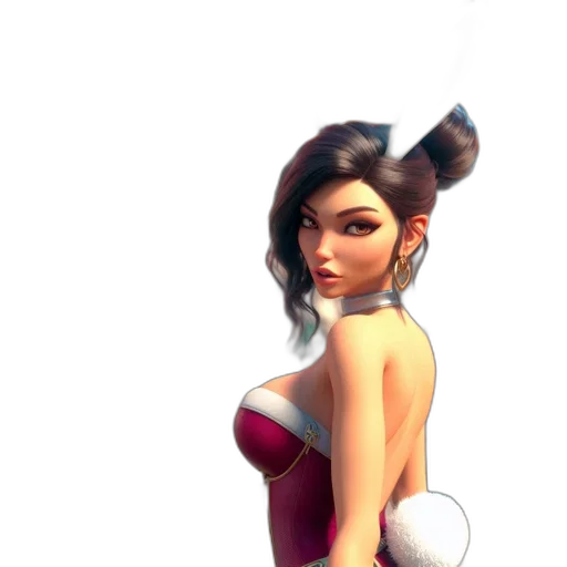 dress, staff, 3d render, concept art transparent PNG cut-out