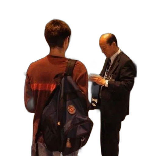 jacket, staff, umbrella, oil painting transparent PNG cut-out