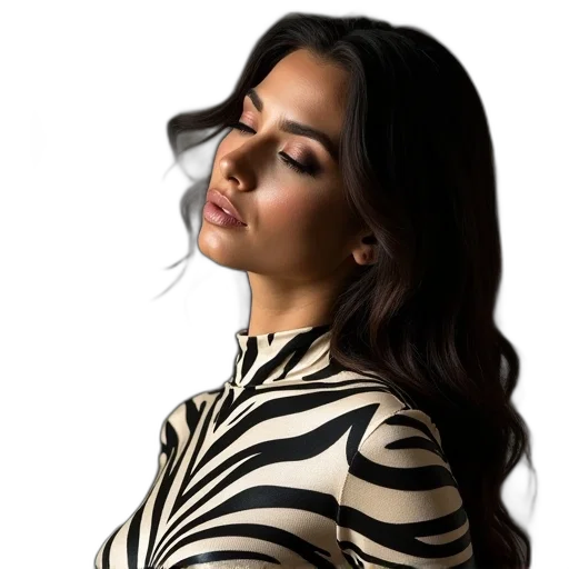 dress, hair, jewelry, face transparent PNG cut-out