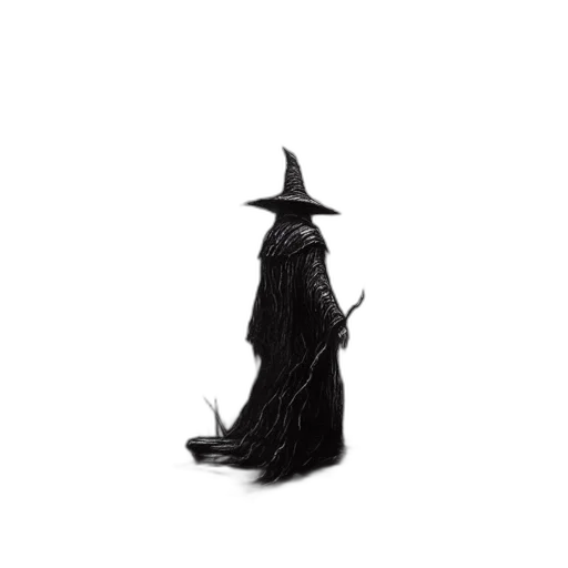hat, dress, staff, creature transparent PNG cut-out