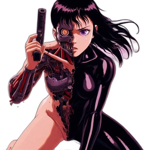 weapon, comic book art, cyberpunk, concept art transparent PNG cut-out