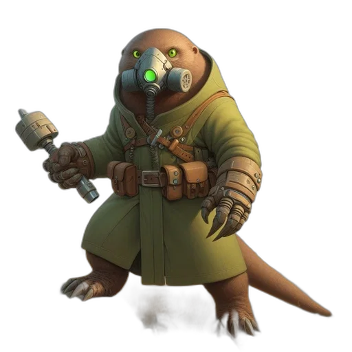 creature, staff, animal, jacket transparent PNG cut-out