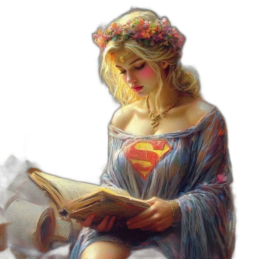 dress, oil painting, comic book art, fantasy art transparent PNG cut-out