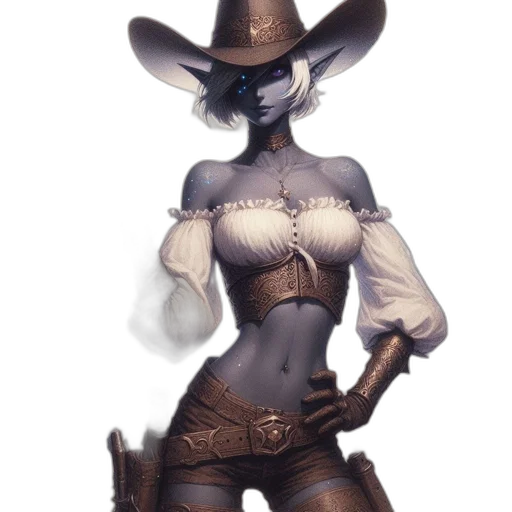 hat, staff, weapon, dress transparent PNG cut-out