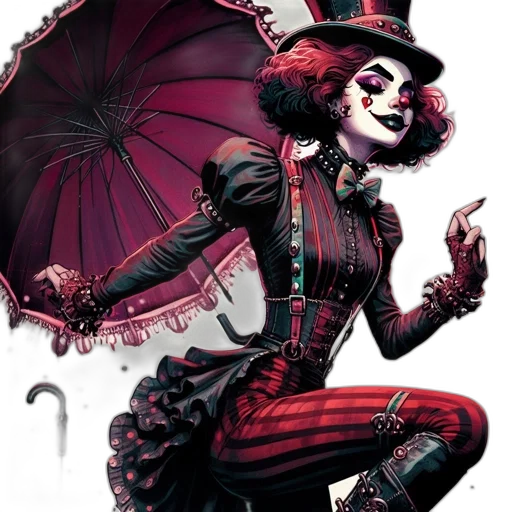 umbrella, comic book art, concept art, fantasy art transparent PNG cut-out