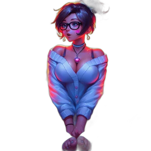 dress, jacket, robot, staff transparent PNG cut-out