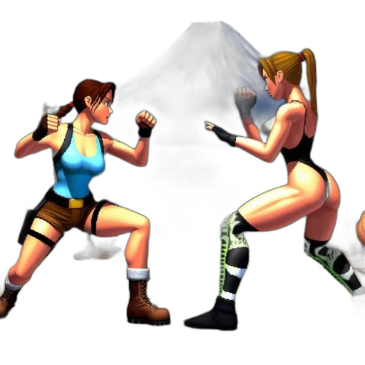 concept art, 3d render, pixel art, two transparent PNG cut-out