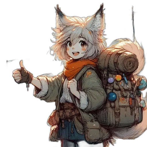 staff, jacket, weapon, animal transparent PNG cut-out