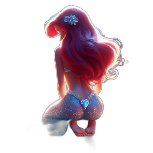 hair, dress, crown, creature transparent PNG cut-out