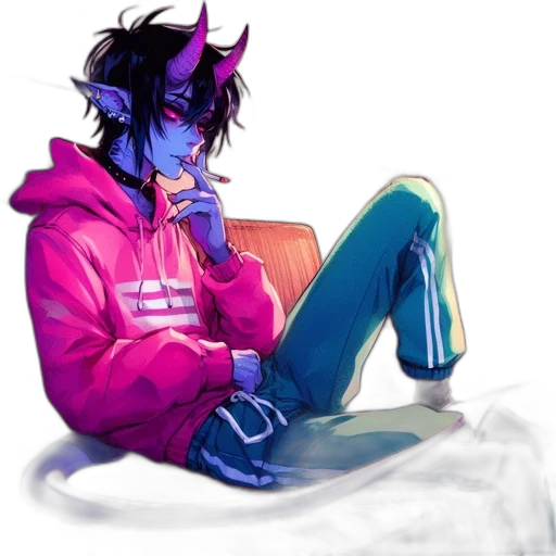 jacket, staff, dragon, mask transparent PNG cut-out