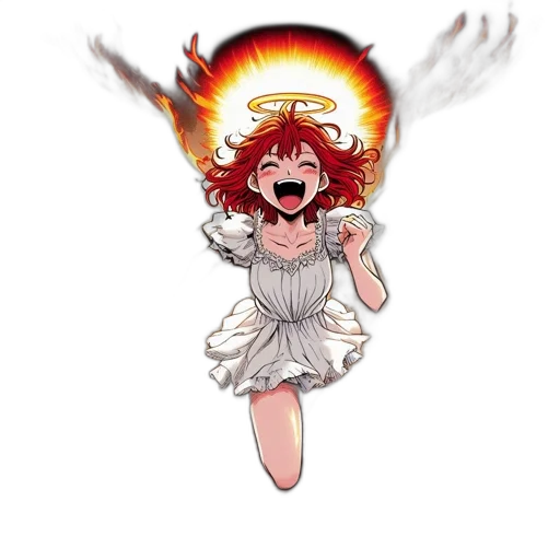 staff, dress, hair, anime transparent PNG cut-out