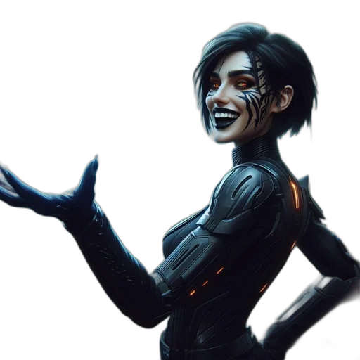 robot, concept art, cyberpunk, comic book art transparent PNG cut-out