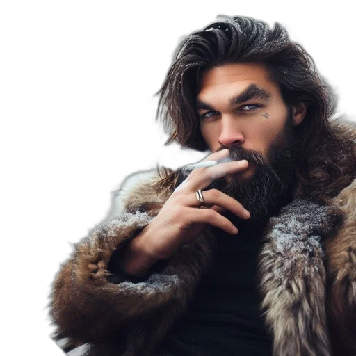 jacket, hair, bearded, man transparent PNG cut-out