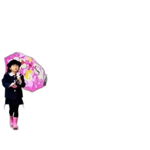 umbrella, jacket, hat, staff transparent PNG cut-out