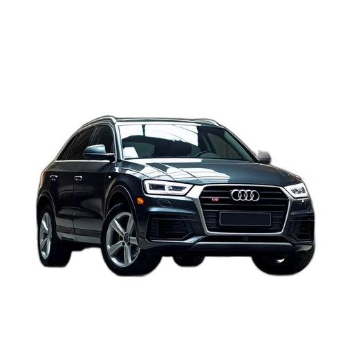 car, photorealistic, 3d render, dark transparent PNG cut-out
