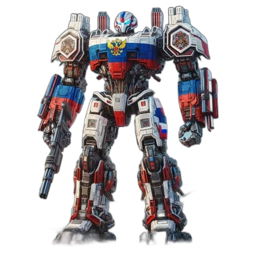 robot, weapon, concept art, 3d render transparent PNG cut-out