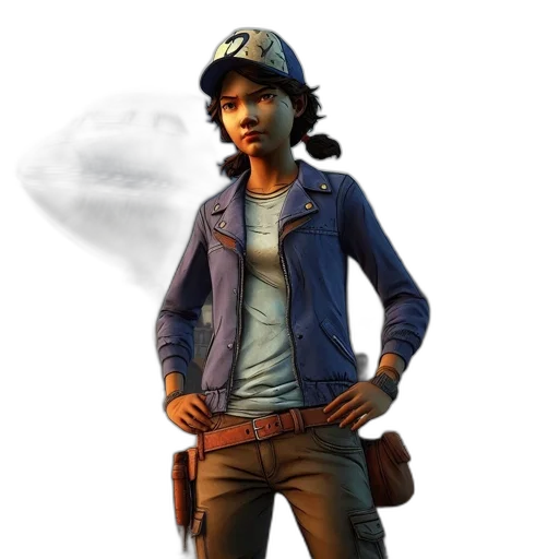 jacket, hat, concept art, 3d render transparent PNG cut-out