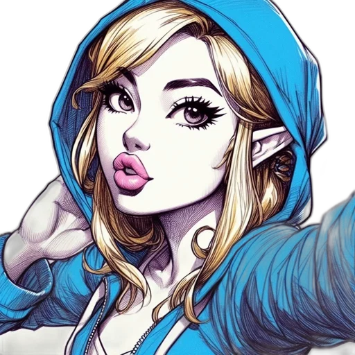 face, staff, fantasy art, comic book art transparent PNG cut-out