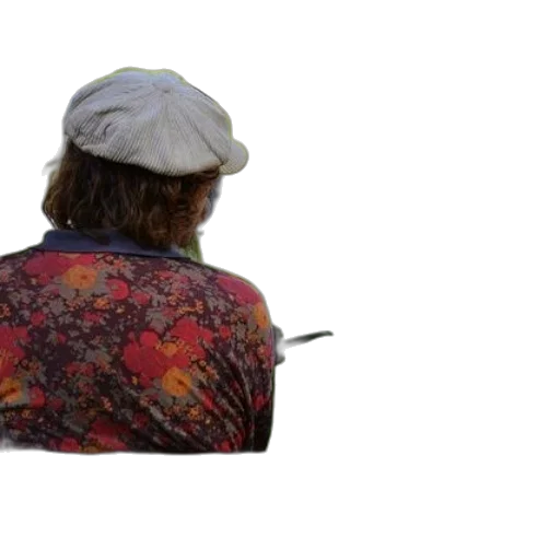 hat, jacket, staff, hair transparent PNG cut-out