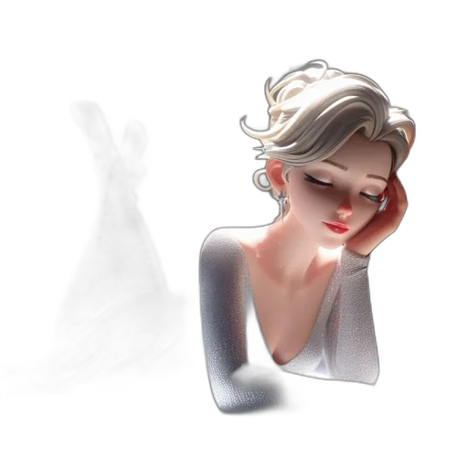 dress, face, jewelry, crown transparent PNG cut-out