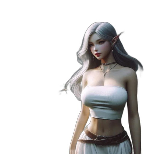 dress, staff, concept art, fantasy art transparent PNG cut-out
