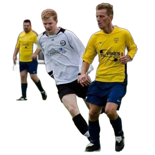 staff, two, soccer, players transparent PNG cut-out