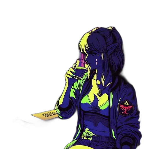 jacket, staff, mask, concept art transparent PNG cut-out
