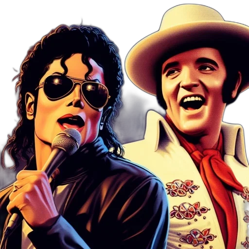 comic book art, photorealistic, cartoon, michael transparent PNG cut-out