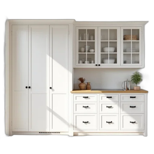 furniture, 3d render, monochrome, spacious transparent PNG cut-out